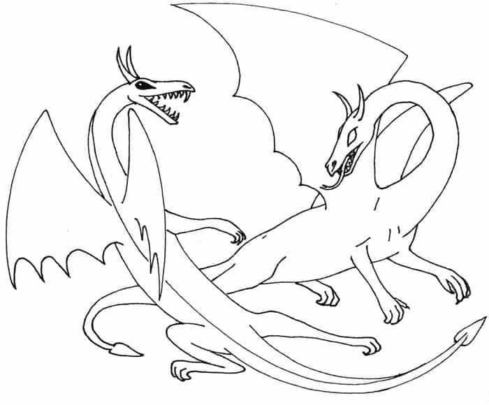 Dragon And Friend Coloring Pages