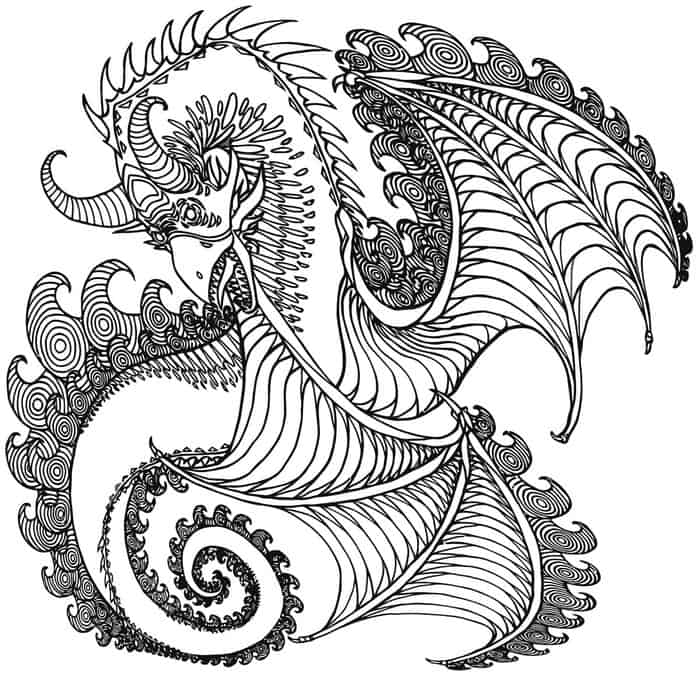 Dragon Coloring Pages For Adults