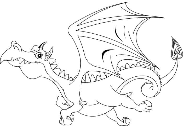 Dragon Coloring Pages For Kindergarten