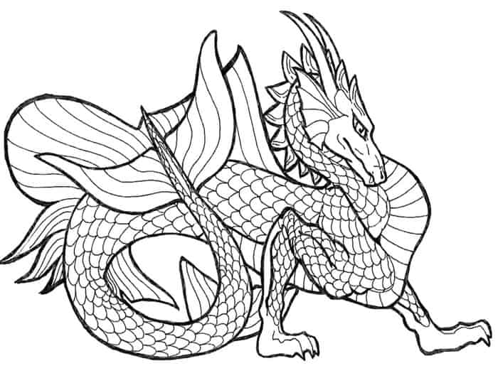Dragon Mandala Coloring Pages