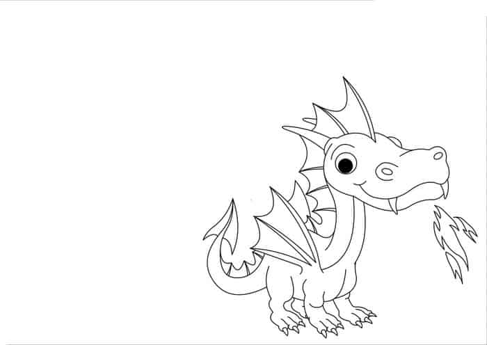 Easy Dragon Coloring Pages