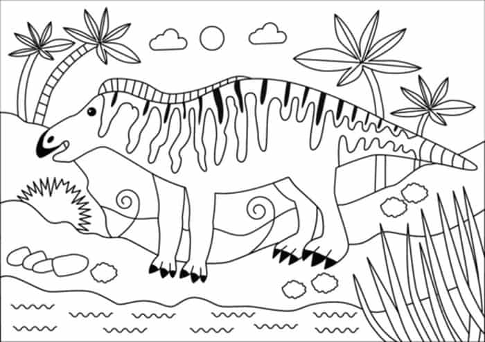 Edmontosaurus Easy Dinosaur Coloring Pages