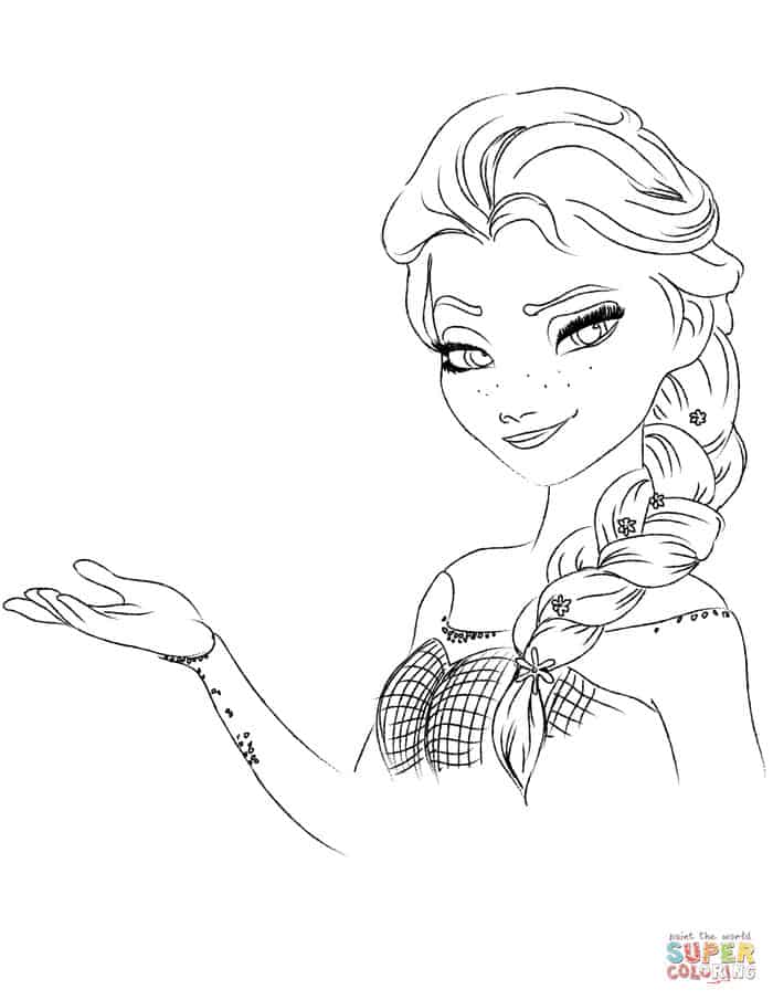 Elsa From Frozen Coloring Pages