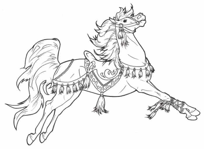 Fancy Style Horse Coloring Pages