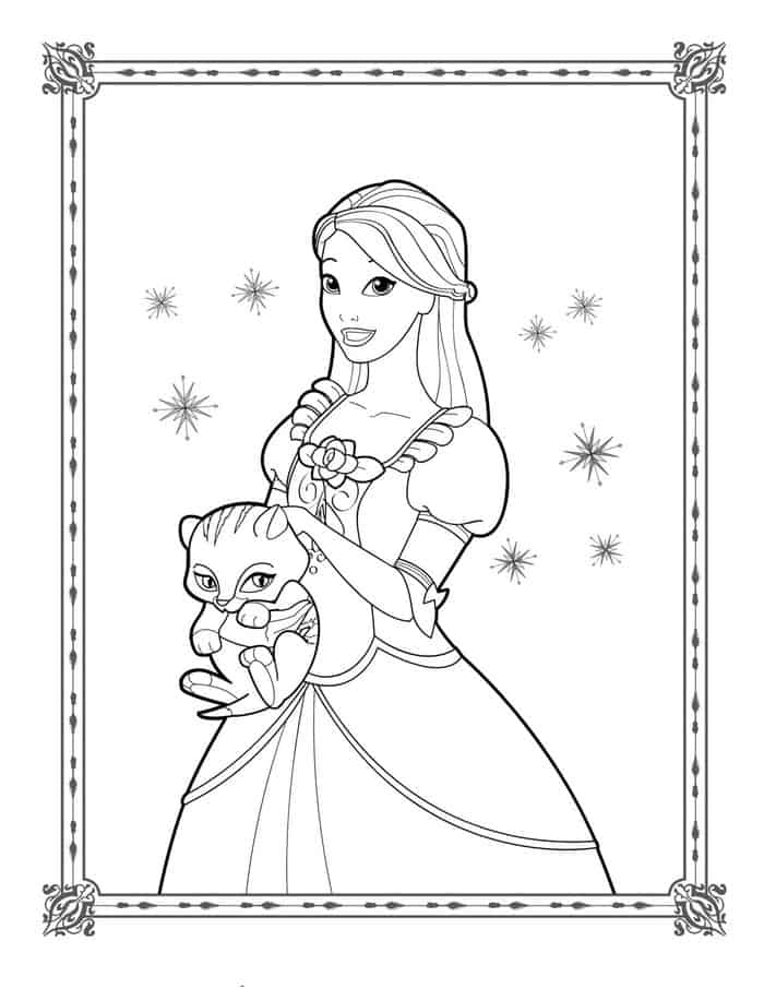 Free Coloring Pages Of Barbie Princess