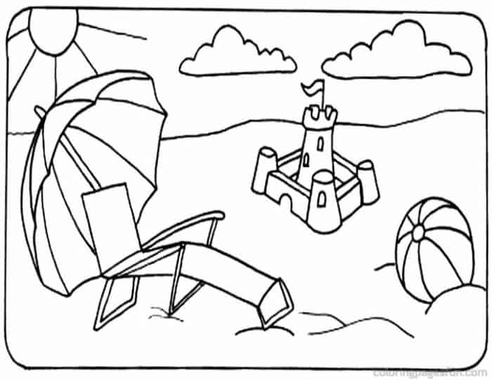 Free Coloring Pages Summer Vacation