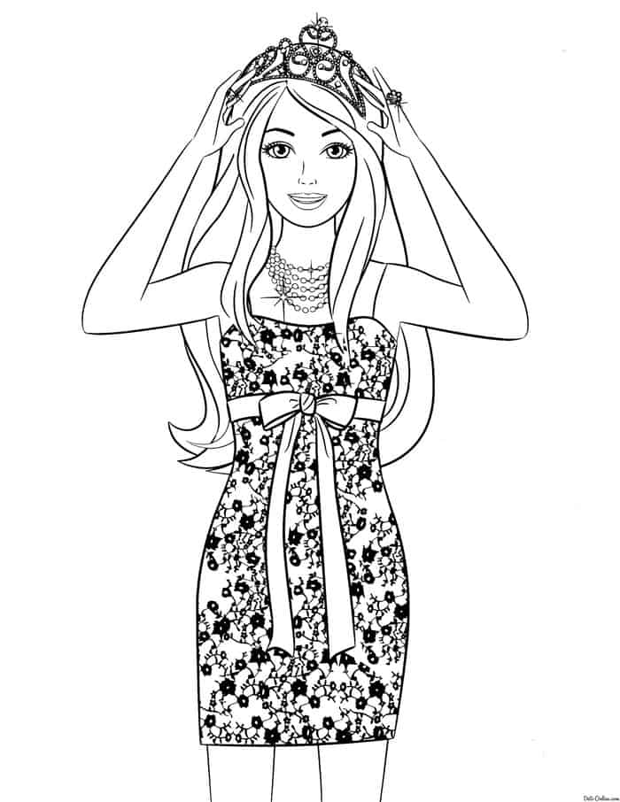 Free Princess Barbie Coloring Pages