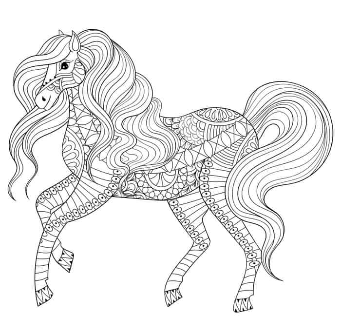 Free Printable Horse Coloring Pages For Adults