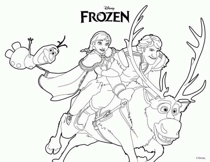 Frozen Christmas Coloring Pages