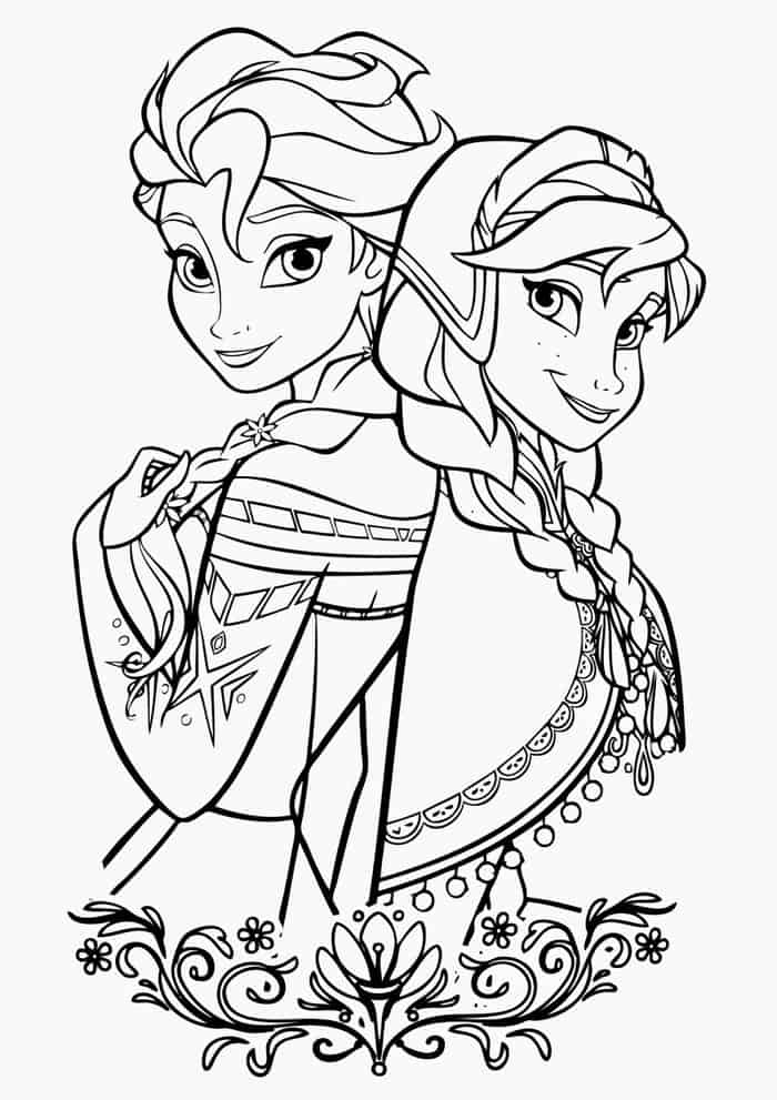 Frozen Print Out Coloring Pages