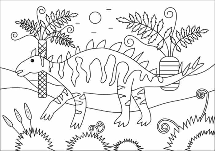 Gigantspinosaurus Coloring Page