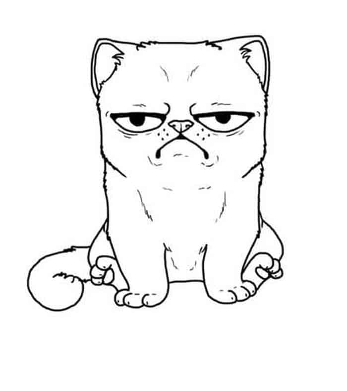 Grumpy Cat Coloring Pages