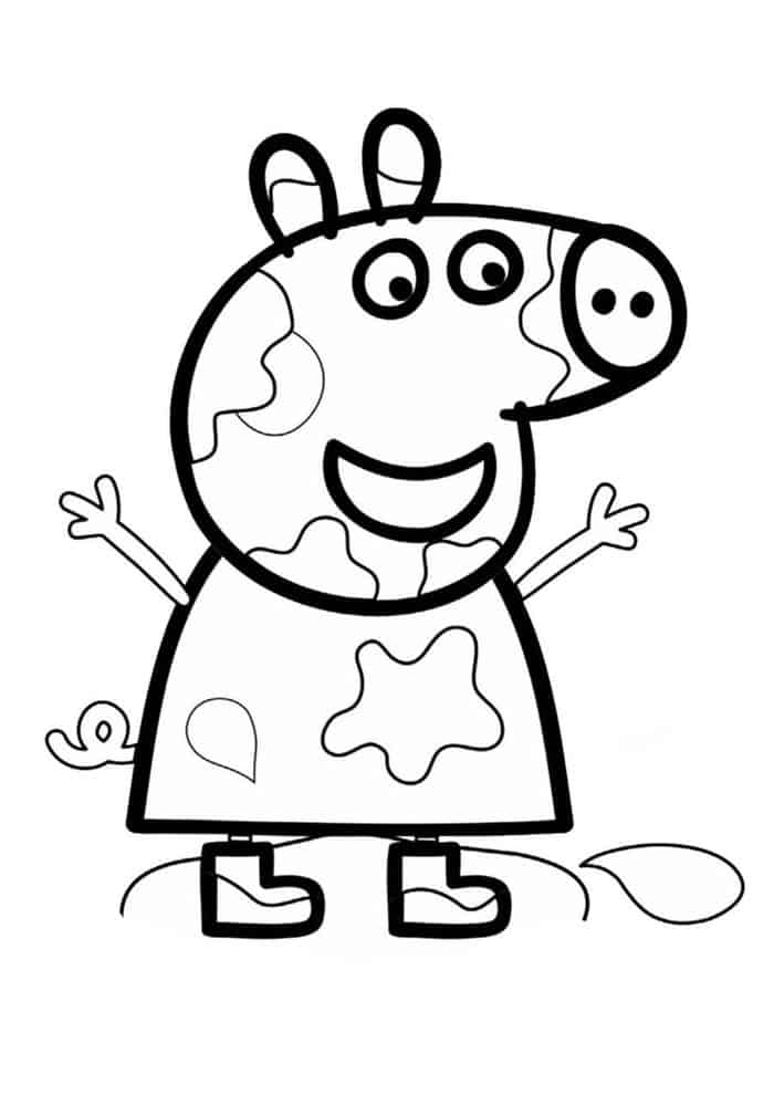 Happy Peppa Pig Images Coloring Pages