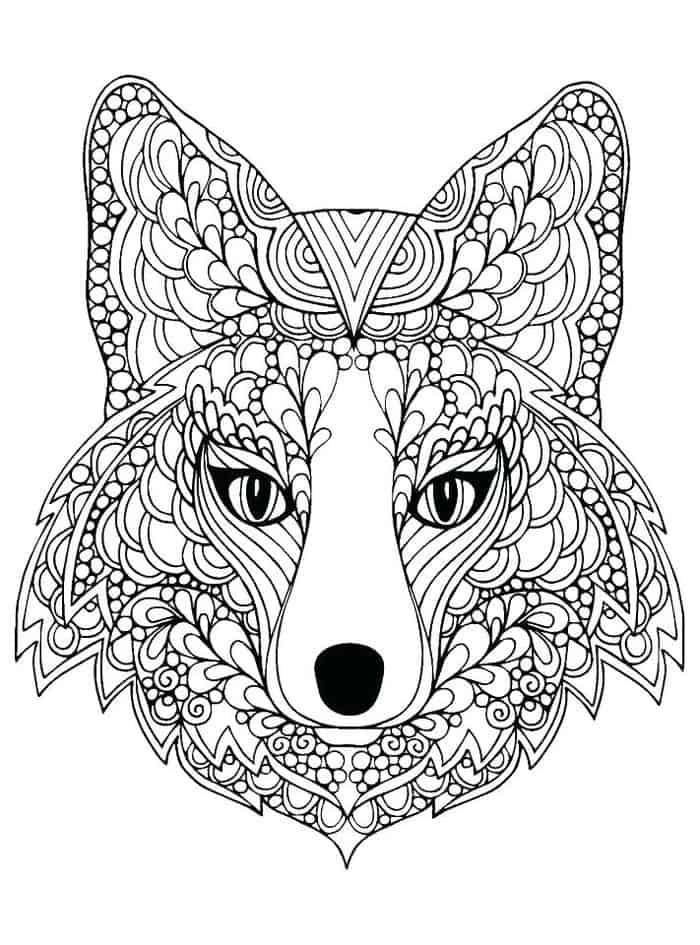 Hard Wolf Coloring Pages