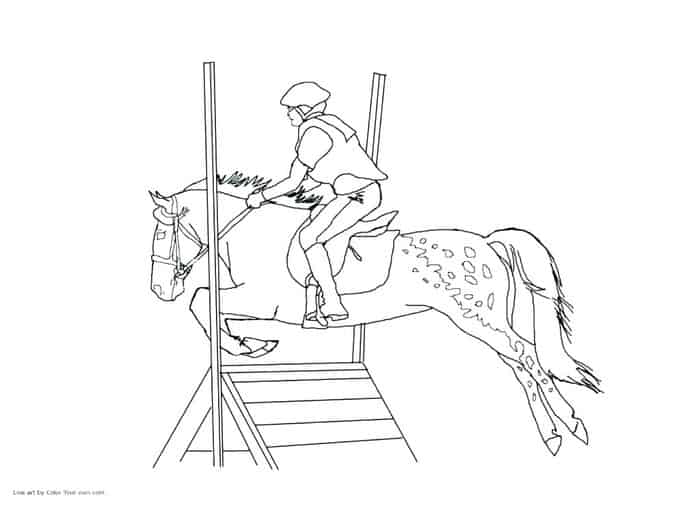 Horse And Rider Coloring Pages