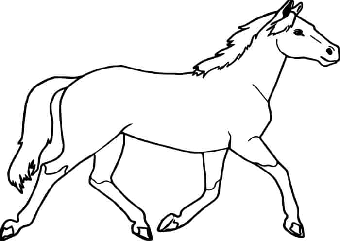 Horse Coloring Pages Easy