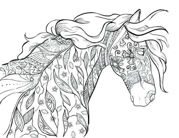 Horse Coloring Pages Hard