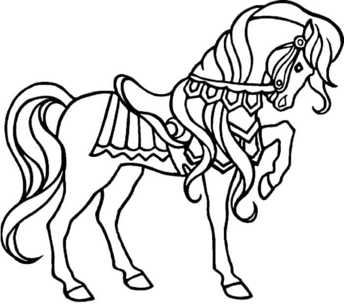 Horse Drawing Coloring Pages