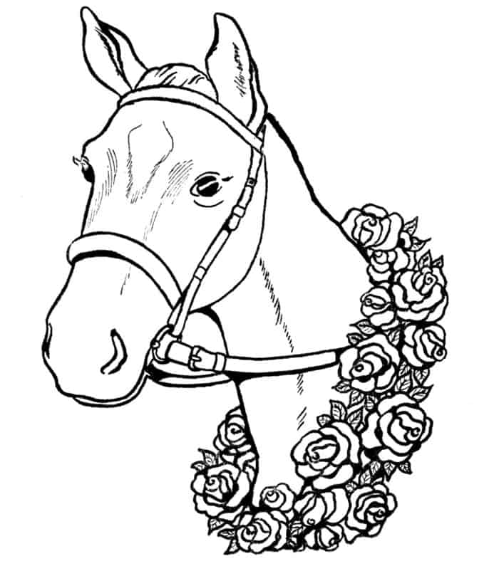 Horse Head Coloring Pages