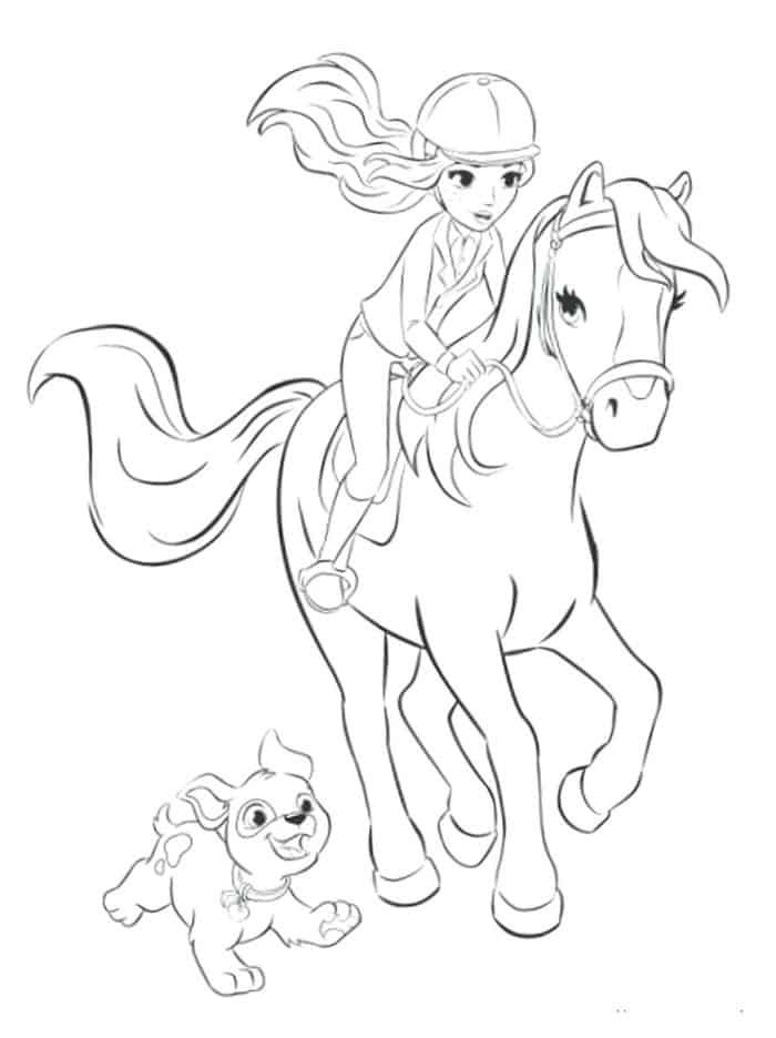 Horse Racing Coloring Pages