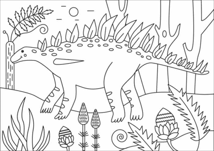 Huayangosaurus Coloring Page