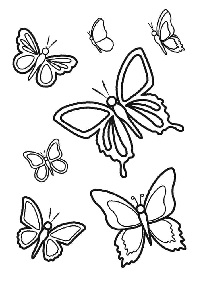 Hungry Butterfly Coloring Pages