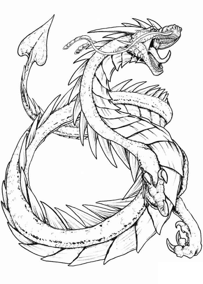 Japanese Dragon Coloring Pages