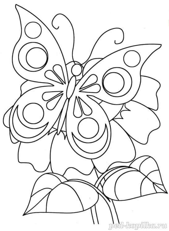 Kid Butterfly Coloring Pages