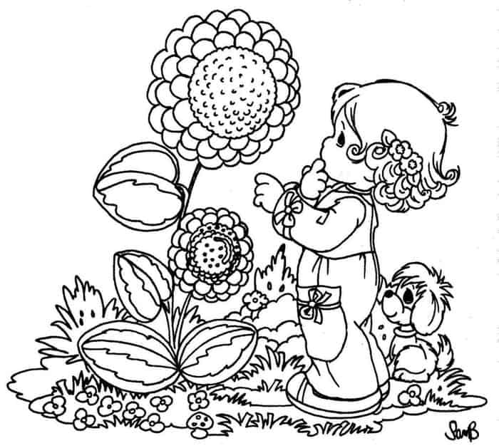Kids Spring Coloring Pages