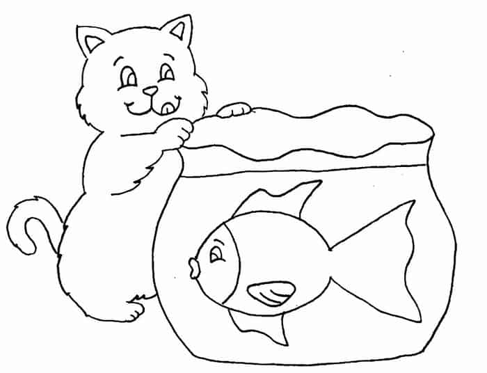 Kitty Cat Printable Coloring Pages