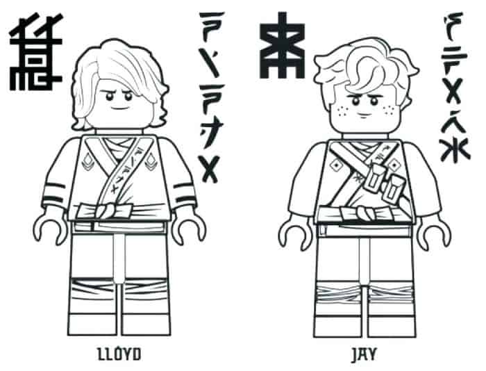 Lego Ninjago Coloring Pages Jay And Lloyd