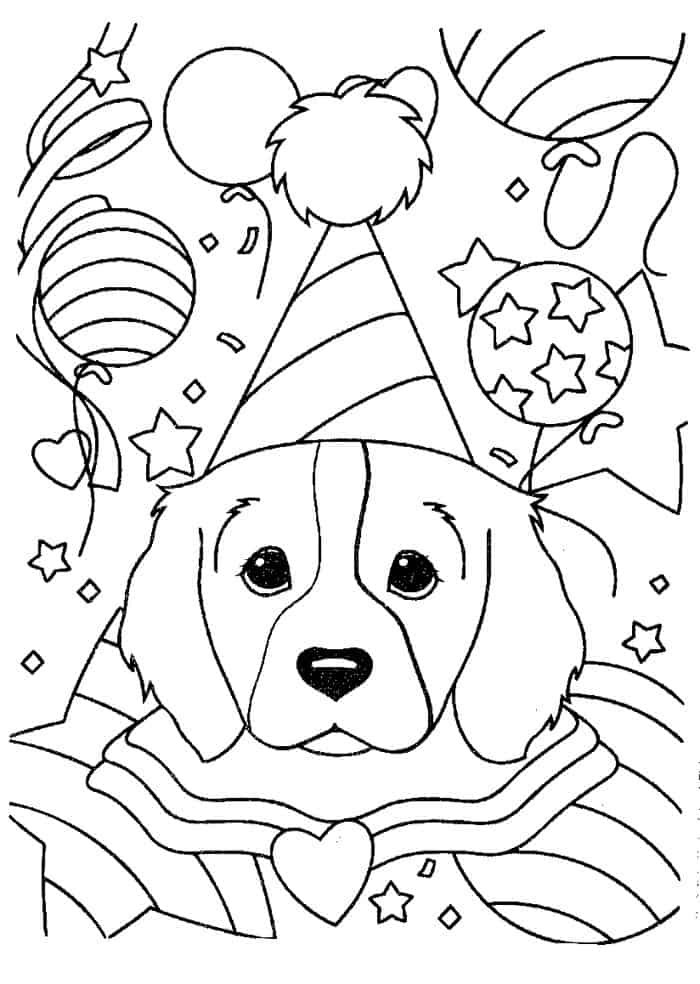 Lisa Frank Dog Coloring Pages
