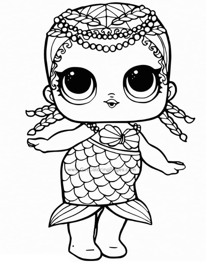 Lol Mermaid Coloring Pages