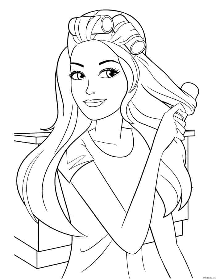 Make Up Barbie Coloring Pages
