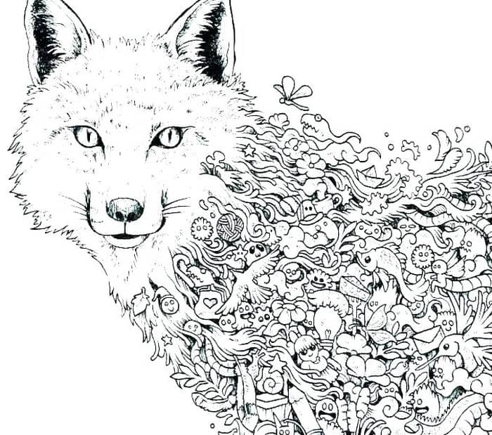 Mandala Wolf Coloring Pages