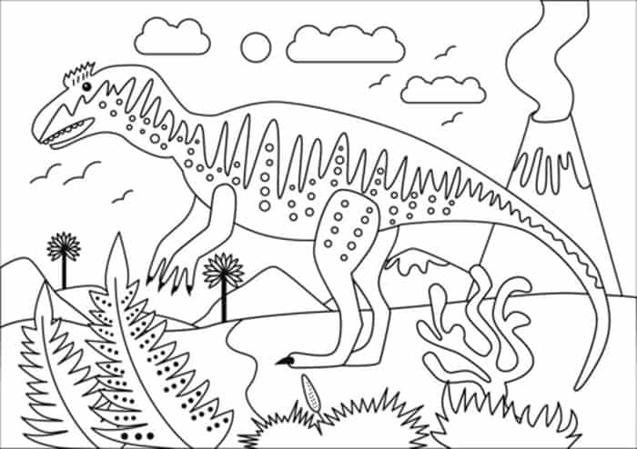 Metriacanthosaurus Coloring Page