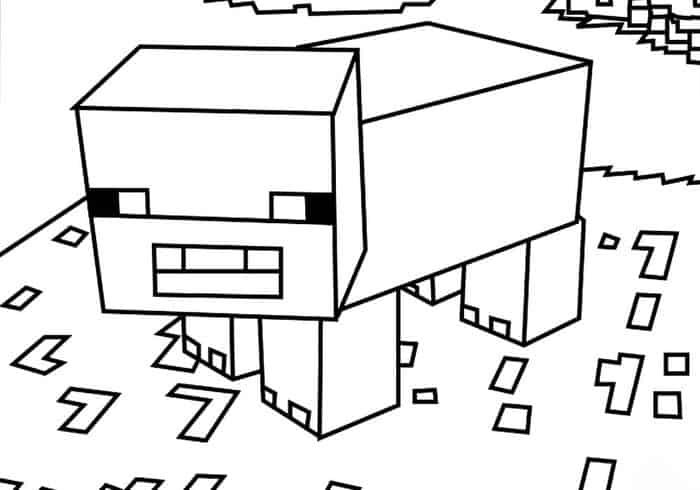 Minecraft Animals Coloring Pages