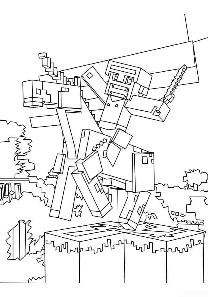 Minecraft Girl Coloring Pages