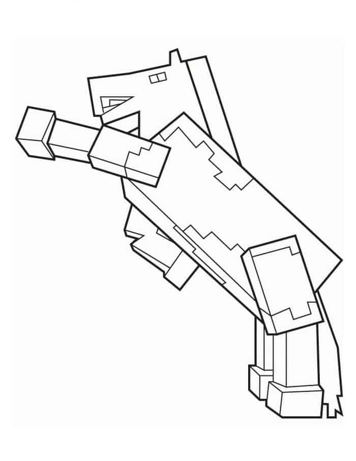 Minecraft Horse Coloring Pages