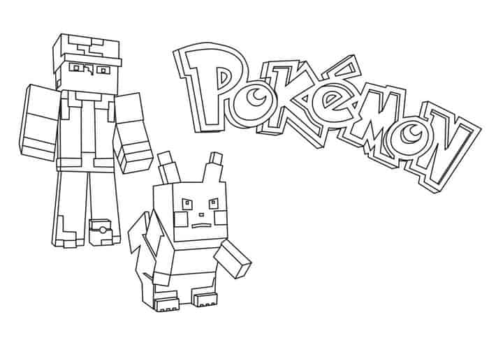 Minecraft Pokemon Coloring Pages