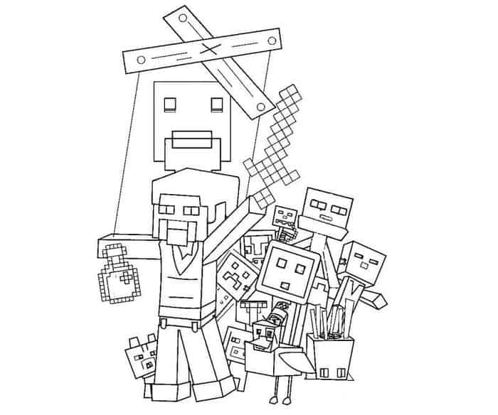 Minecraft Printable Coloring Pages Free