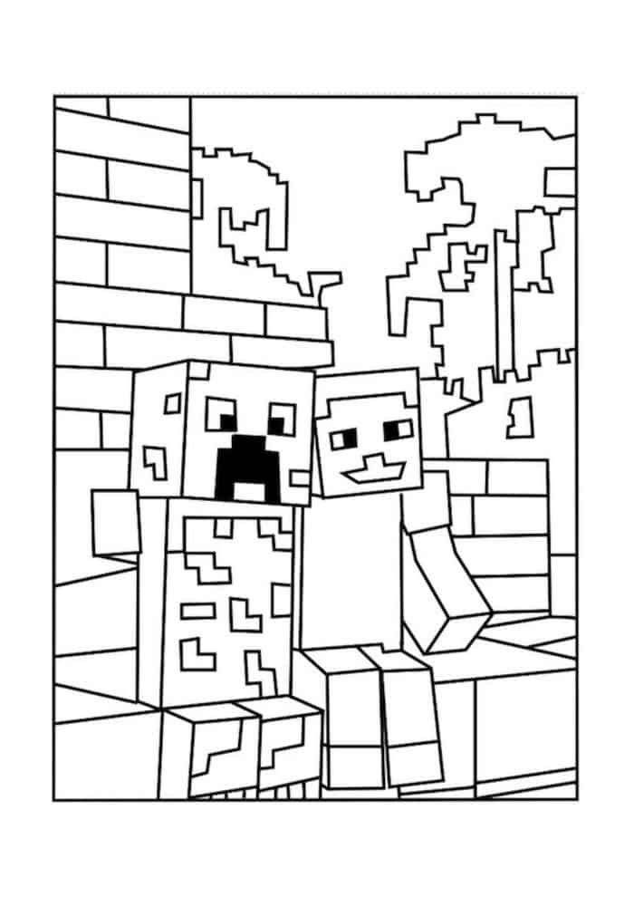 Minecraft Villager Coloring Pages