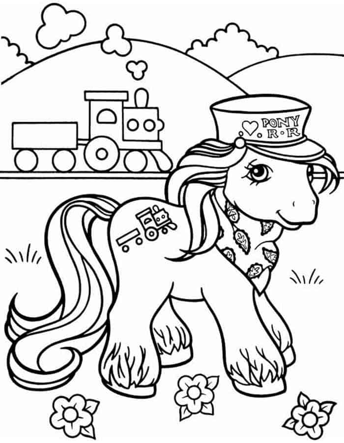 My Little Pony And Train Coloring Pages