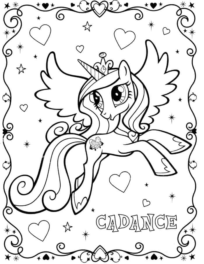 My Little Pony Cadance Coloring Pages