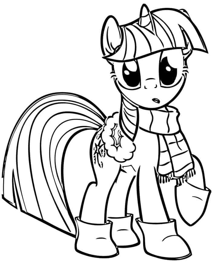 My Little Pony Coloring Pages Feeling Cold