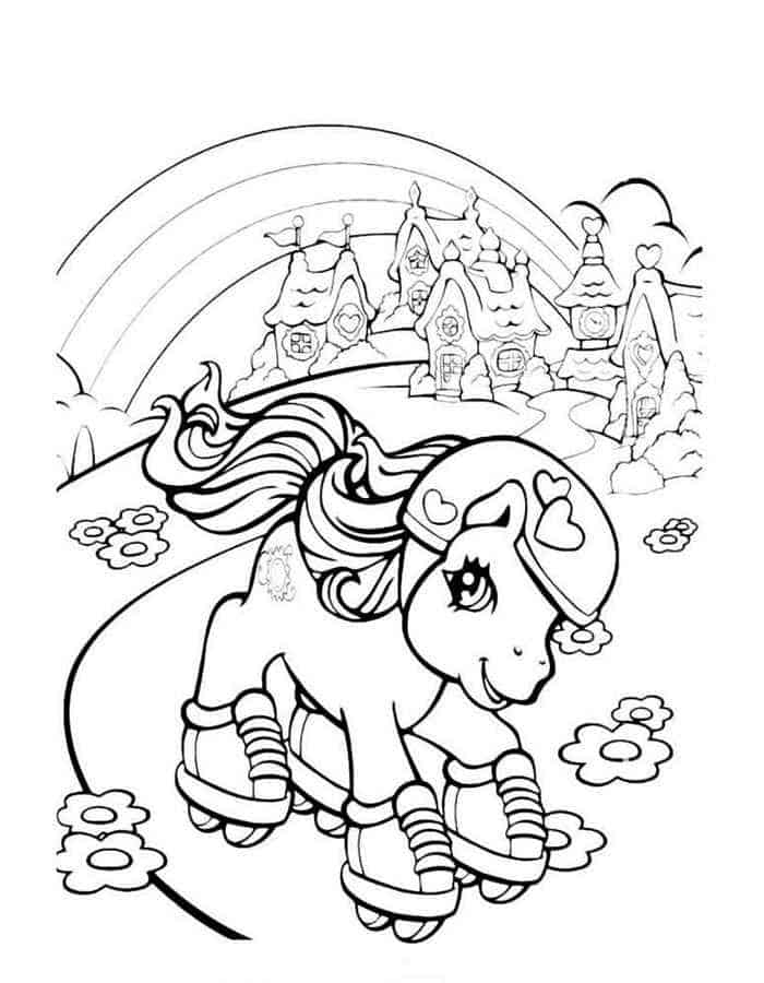 My Little Pony In Roller Blade Coloring Pages