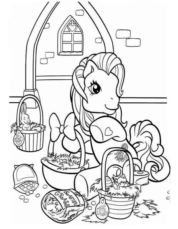 My Little Pony Ready For Picnic Coloring Sheet