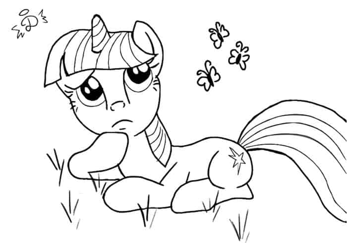 My Little Pony Thinking Coloring Pages
