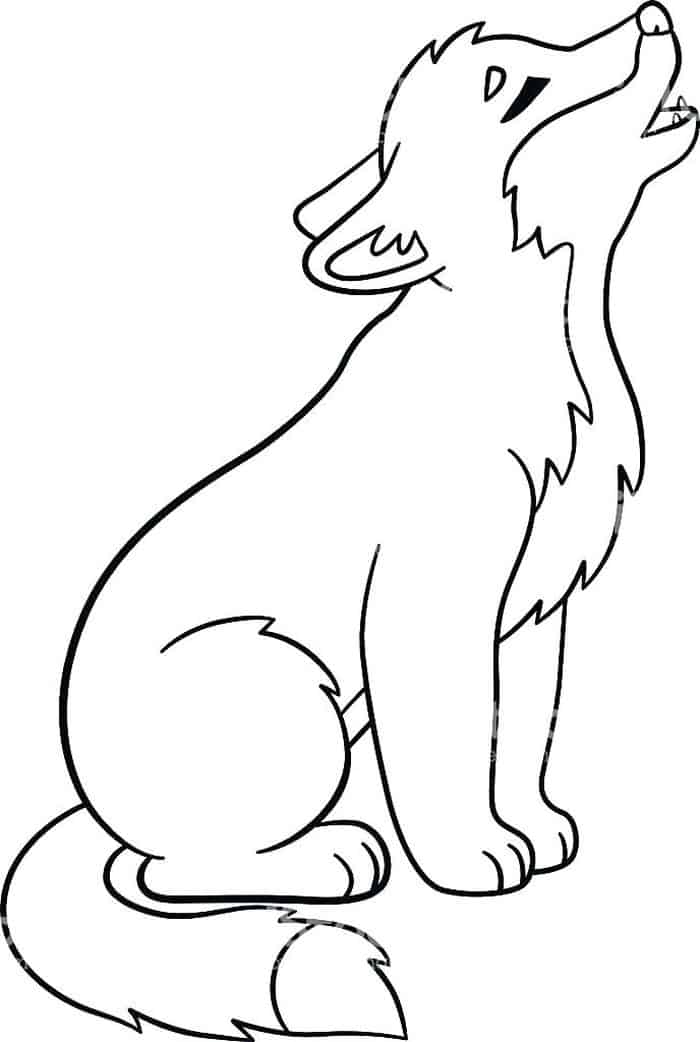Online Wolf Coloring Pages