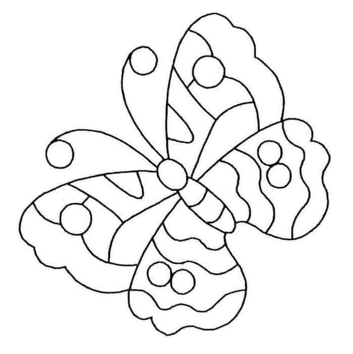 Outline Butterfly Coloring Pages